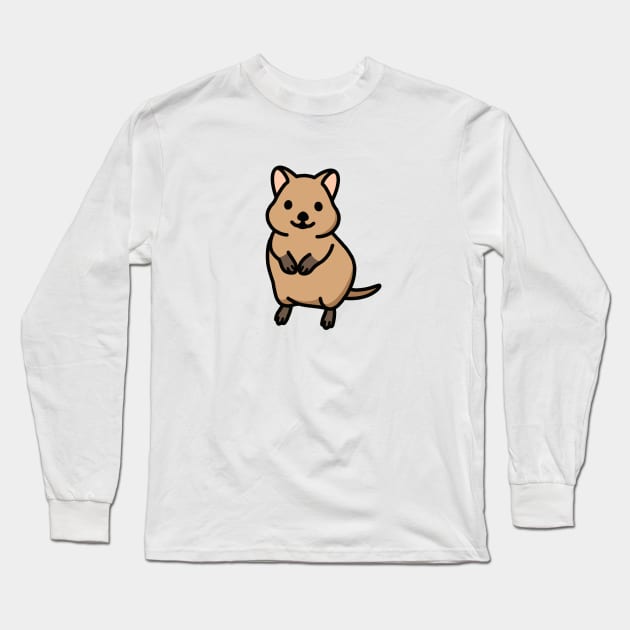 Quokka Long Sleeve T-Shirt by littlemandyart